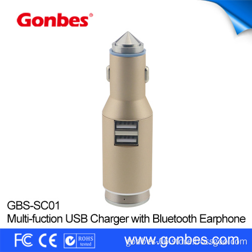 Promotional universal bluetooth USB car charger with headset